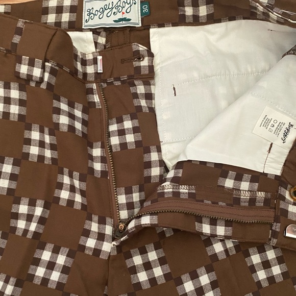Bogey Boys The Best Pant Brown Patchwork Plaid Golf Pants Men’s Size 30 NEW - Picture 5 of 9